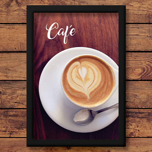 Quadrinho Decorativo - Café Coração